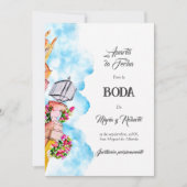 サンスペインのミゲル・デ・アレンデ日付を保存 招待状 (正面)