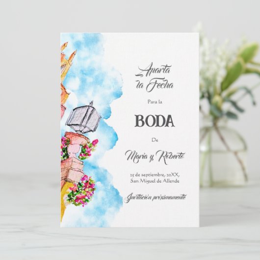 サンスペインのミゲル・デ・アレンデ日付を保存 招待状 (スタンド正面)