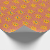 サンズきらめくキュートなパタ魅力的ーンの贈り物 ラッピングペーパー (角)