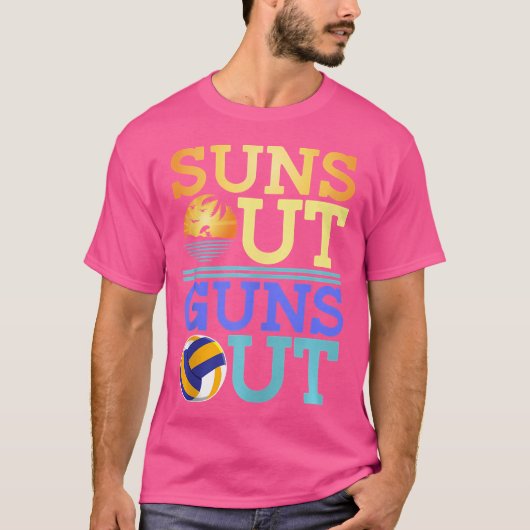 サンズアウトガンズアウトビーチバレーボール Tシャツ (正面)