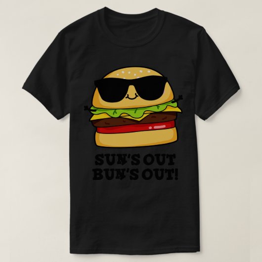 サンズアウトバンズアウトサマーおもしろいバーガープン Tシャツ (デザイン正面)
