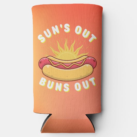 サンズアウトバンズアウトサマーバーベキュー スリム缶クーラー (正面)