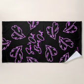 サンズアウトブンアウトトロピカルネオン ビーチタオル (正面)