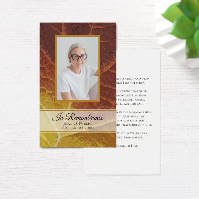 サンズオブオータム葬儀記念祈りの言葉 (デスク)