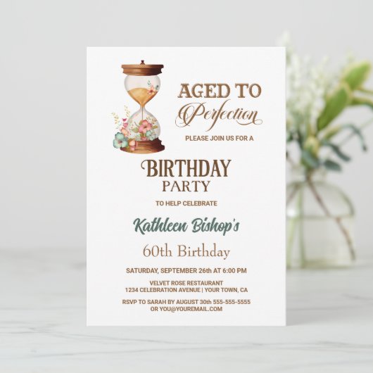 サンズオブタイムフローラ砂時計バースデーパーティー 招待状 (スタンド正面)
