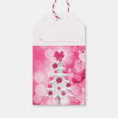 サンズオブピンクホリデーホワイトクリスマスツリー ギフトタグ (正面)