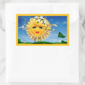 サンズ!サンシャイン!ゴルフの晴れた日! 長方形シール (バッグ)