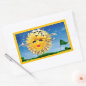 サンズ!サンシャイン!ゴルフの晴れた日! 長方形シール (封筒)