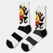 サンズ！サンシャイン!:)ハロウィン不気味のカボチャの太陽 ソックス (左)