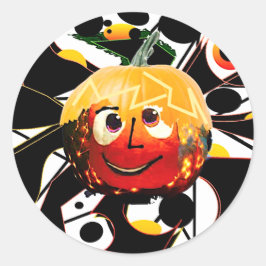 サンズ！サンシャイン!:)ハロウィン不気味のカボチャの太陽 ラウンドシール