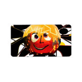 サンズ！サンシャイン!:)ハロウィン不気味のカボチャの太陽 ラベル (正面)