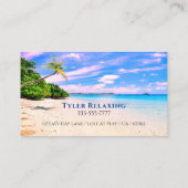 サンセおもしろいットビーチ&パームスプロフェッショナルギャグ 名刺 (裏面)