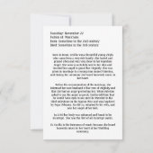 サンセシリアのカスタマイズ可能な聖札 サンキューカード (裏面)