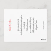 サンセシリア祈りの言葉カード ポストカード (裏面)