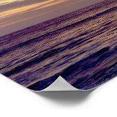 サンセッカラフルト&シルボート – ヴェネツィアビーチ, CA ポスター (角)