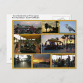 サンセットお祝いハガキ – フォートマイヤーズビーチ ポストカード (正面/裏面)