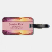 サンセットかわいらしビーチテーマパーソナライズされた ラゲッジタグ (裏面横)