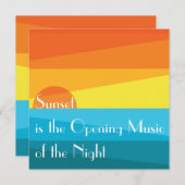 サンセットが夜のフラットカードのオープニングミュージック (正面/裏面)
