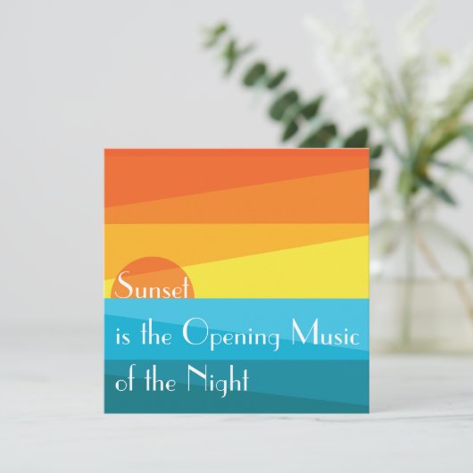 サンセットが夜のフラットカードのオープニングミュージック (スタンド正面)