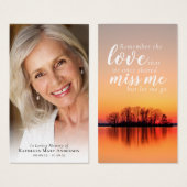 サンセットことわざ写真記念祈りの言葉カード (正面&裏面)