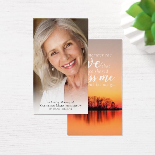 サンセットことわざ写真記念祈りの言葉カード (デスク)