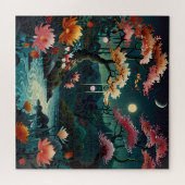 「サンセットでのセレニティ伝統的ア中国の・アート ジグソーパズル (横)