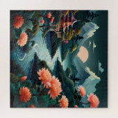 「サンセットでのセレニティ伝統的ア中国の・アート ジグソーパズル (横)