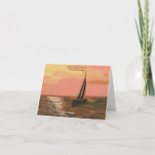 サンセットでのセーリング退職証明書 カード (裏面)