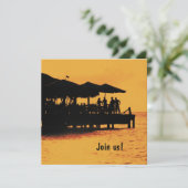 サンセットでの楽しいひとときへのご招待 招待状 (スタンド正面)