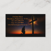 サンセットでの聖十字架（パーソナライズ） 名刺 (裏面)