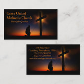 サンセットでの聖十字架（パーソナライズ） 名刺 (正面/裏面)