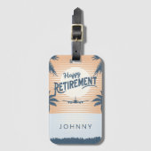 サンセットでの飛行機の引退荷物タグ ラゲッジタグ (正面縦)