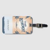 サンセットでの飛行機の引退荷物タグ ラゲッジタグ (正面横)