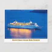 サンセットでクルーズ船 ポストカード (正面)