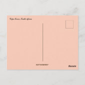 サンセットでケープタウン南アフリカ ポストカード (裏面)