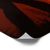 サンセットでゴルフ ポスター (角)