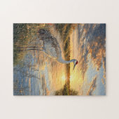 サンセットでサンドヒルクレーン ジグソーパズル (横)