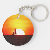 サンセットで帆船 キーホルダー (裏面)