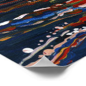 サンセットで帆船 ポスター (角)