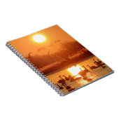 サンセットで湖に白鳥 ノートブック (右側)