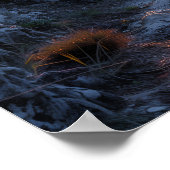 サンセットで美しい川 ポスター (角)