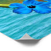 サンセットとサーフボード ポスター (角)