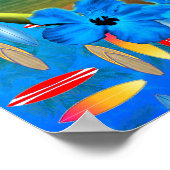 サンセットとサーフボード ポスター (角)