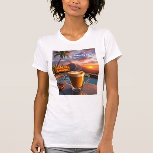 サンセットとシップ Tシャツ (正面)