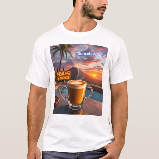 サンセットとシップ Tシャツ (正面)