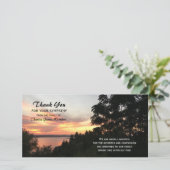 サンセットとツリー悔やみや弔慰サンキューフォト サンキューカード (スタンド正面)