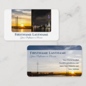 サンセットとナイトシティの通りのためのタクシー運転手 名刺 (正面/裏面)