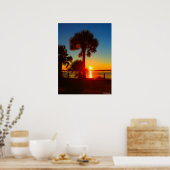 サンセットとパームツリー ポスター (キッチン)