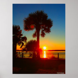 サンセットとパームツリー ポスター