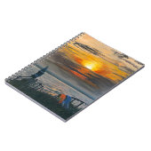 サンセットとビーチ傘スパイラルノート ノートブック (左側)